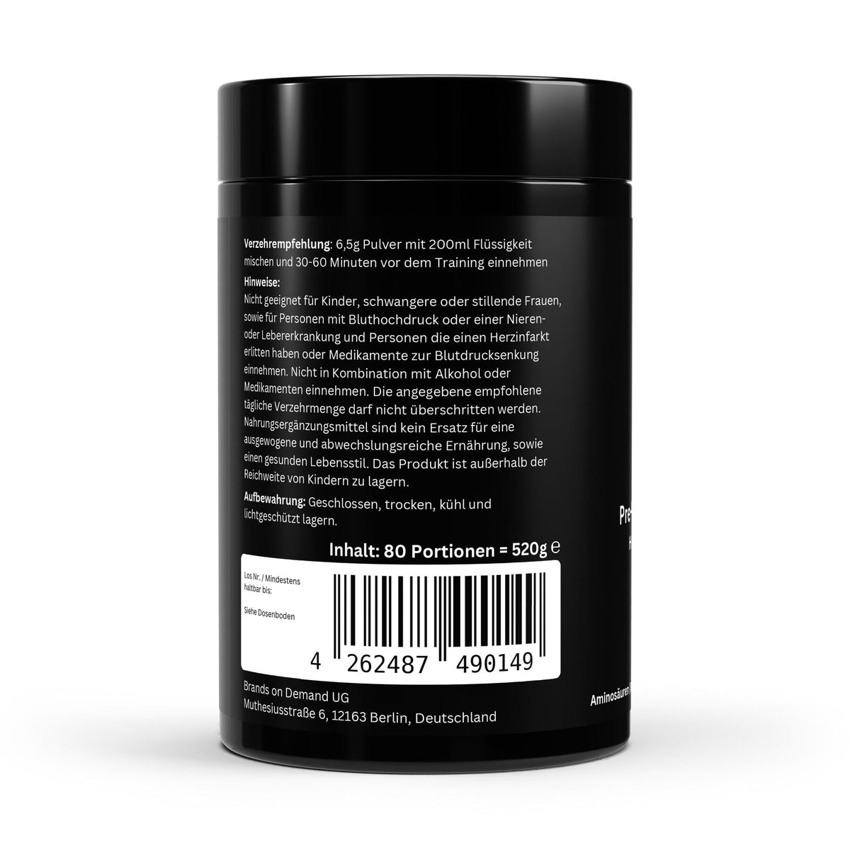Pre-Workout Booster Raspberry - 520g
